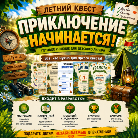 Квест для летнего лагеря. Игра по станциям