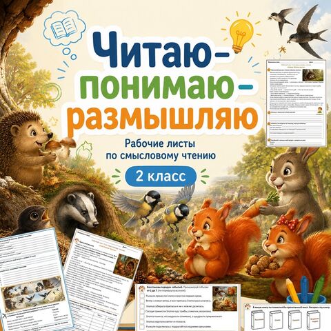 Рабочие листы по смысловому чтению «Читаю-понимаю-размышляю», 2 класс