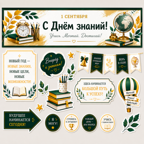 Оформление доски, кабинета к 1 сентября — «День знаний»