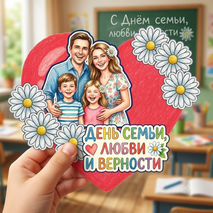 Поделка (аппликация) «День семьи, любви и верности» (8 июля)