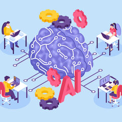 Обложка курса 'Оқытушы жұмысында жасанды интеллект құралдары (NotebookLM, Napkin AI, Diffit, Google AI Studio, Perplexity)'