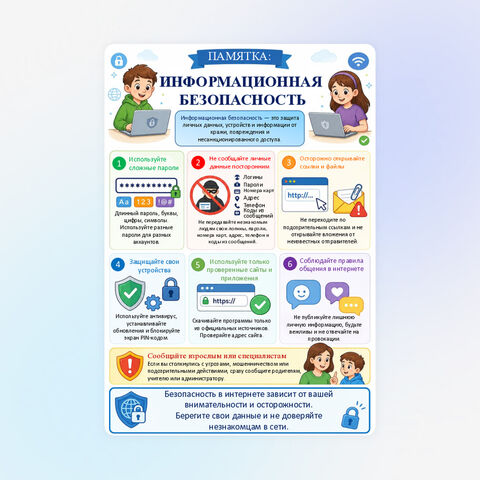 Памятка для учащихся «Информационная безопасность»