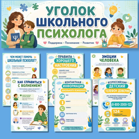 Оформление «Уголок школьного психолога»