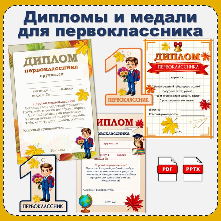 Диплом первоклассника к 1 сентября. Диплом первоклассницы к 1 сентября. Дипломы и медали для первоклассников