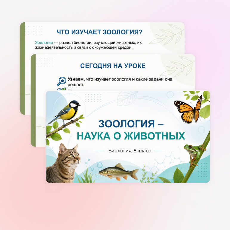 Презентация «Зоология — наука о животных», биология 8 класс