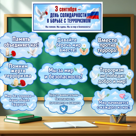 Оформление «День солидарности в борьбе с терроризмом» (3 сентября).