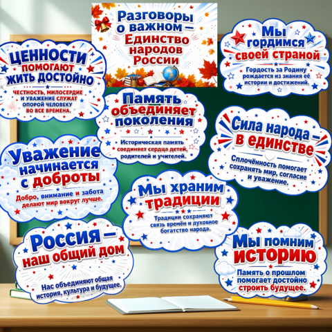 Разговоры о важном. 1 сентября. Единство народов России. Оформление доски
