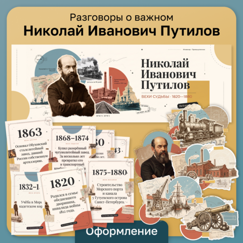 Разговоры о важном «Николай Иванович Путилов». Оформление кабинета