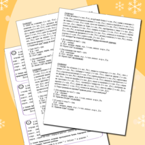 Правописание безударных падежных окончаний имен существительных (6 вариантов карточек)