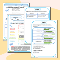 Рабочий лист Изобразительно-выразительные средства языка