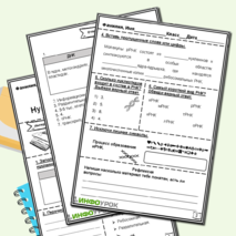 Рабочий лист «Нуклеиновые кислоты РНК»