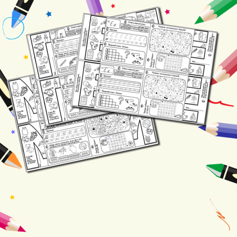 Карточки- гармошки по обучению грамоте «Звук и буква: Е, П, М, З, Б, Д» Азбука. 1 класс.