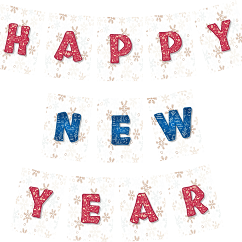 Новогодняя растяжка в класс HAPPY NEW YEAR
