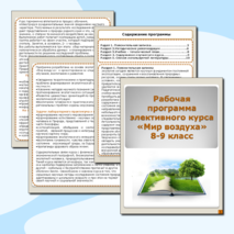 Рабочая программа элективного курса 