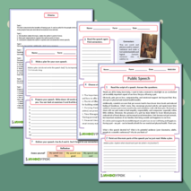 Рабочий лист «Публичное выступление (Public Speech)»