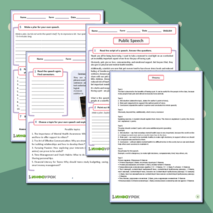 Рабочий лист «Публичное выступление (Public Speech)»