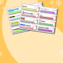 Измеряем длину предметов. Карточки (16 шт.)