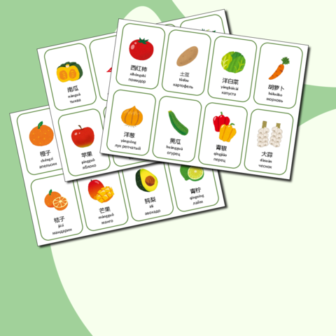 Карточки по китайскому языку с лексикой на тему 
