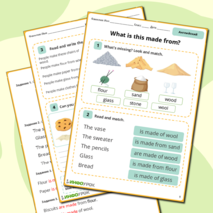Рабочий лист по английскому языку (What is this made from?)
