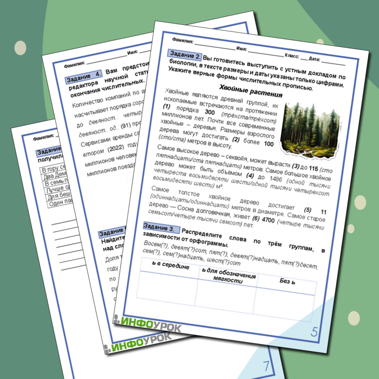 Рабочий лист: повторение-обобщение по теме 