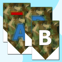 Праздничная растяжка-гирлянда, поздравление с 23 февраля «с 23 февраля!» (зеленый камуфляж)