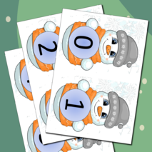 Дидактическая игра по математике «Снеговик». Счёт в пределах 10.