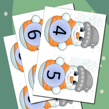 Дидактическая игра по математике «Снеговик». Счёт в пределах 10.