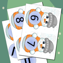 Дидактическая игра по математике «Снеговик». Счёт в пределах 10.