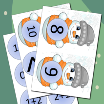 Дидактическая игра по математике «Снеговик». Счёт в пределах 10.