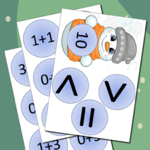 Дидактическая игра по математике «Снеговик». Счёт в пределах 10.