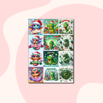 Лист новогодних мини-открыток