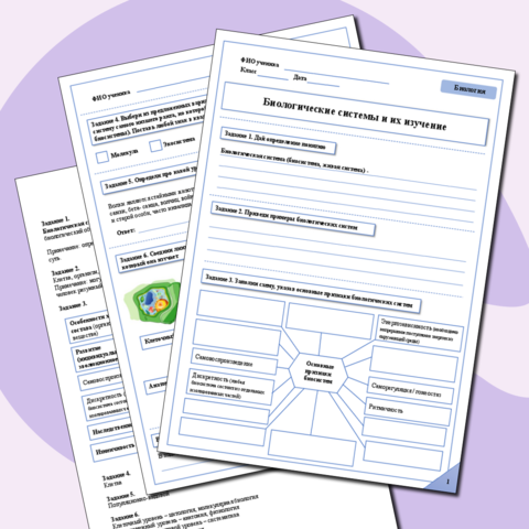Биологические системы и их изучение / Биологические системы, процессы и их изучение. Организация биологических систем.