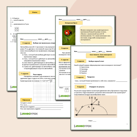 Рабочий лист по физике 10 класса на тему 