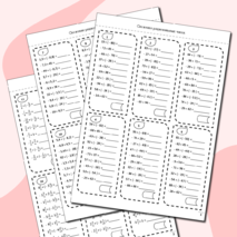 Тренажер, карточки пятиминутки, карточки вклейки в тетрадь 