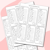 Тренажер, карточки пятиминутки, карточки вклейки в тетрадь 