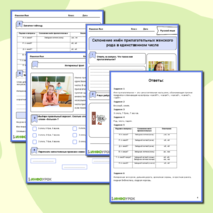 Рабочий лист по русскому языку на тему «Склонение имён прилагательных женского рода в единственном числе»