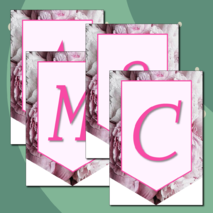 8 Марта шаблоны для оформления растяжка флажки готовые