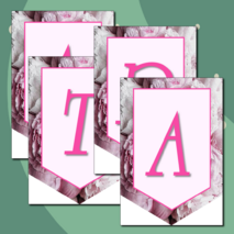 8 Марта шаблоны для оформления растяжка флажки готовые