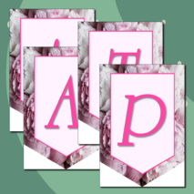 8 Марта шаблоны для оформления растяжка флажки готовые