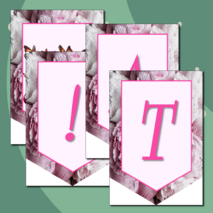 8 Марта шаблоны для оформления растяжка флажки готовые