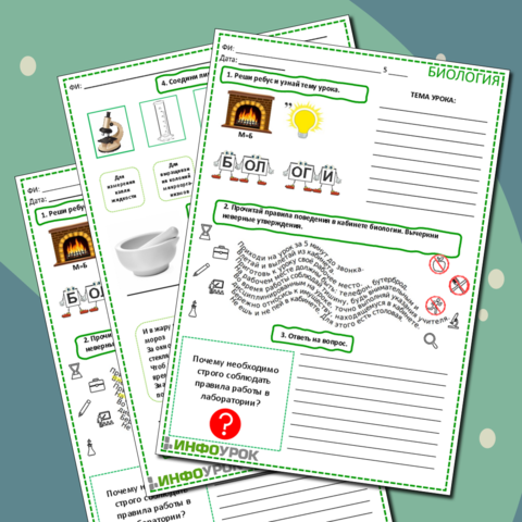 Рабочий лист по биологии 