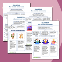 Памятка. Как писать сочинение. Русский язык .10-11 класс.