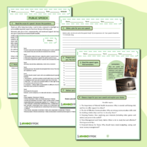 Рабочий лист «Публичное выступление (Public Speech)»