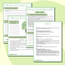 Рабочий лист «Публичное выступление (Public Speech)»