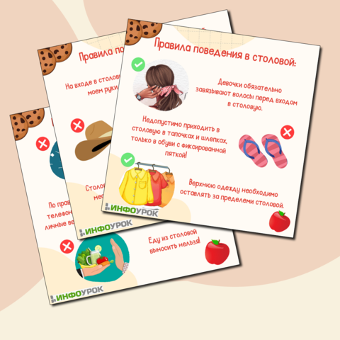 Памятка "Правила поведения в столовой"