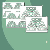 Пирамиды сложения до 50 - карточки (54 шт.)