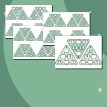 Пирамиды сложения до 50 - карточки (54 шт.)