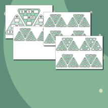 Пирамиды сложения до 50 - карточки (54 шт.)