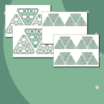 Пирамиды сложения до 50 - карточки (54 шт.)