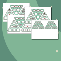 Пирамиды сложения до 50 - карточки (54 шт.)